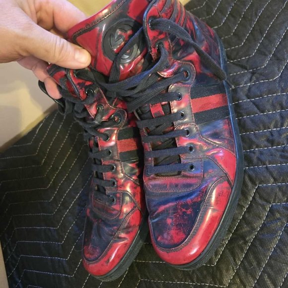 Gucci Red and Black Athletic Shoes main image 8